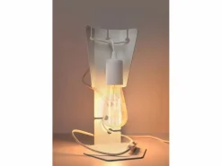 Sollux Lighting Lampada da tavolo di design bianca E27 Lámpara de mesa de diseño Blanca E27