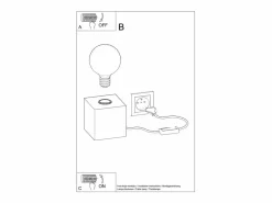 Best Sollux Lighting Lampada da Tavolo Legno Naturale E27 Lámpara de sobremesa Madera Natural E27 Marru00f3n
