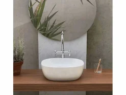 SANYCCES Lavabo brillante sobre encimera cerámico PALERMO 40 x 40 cm