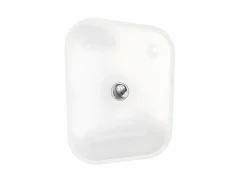 New Shower & Design Lavabo con base rectangular de solid surface - - TILICHO Blanco