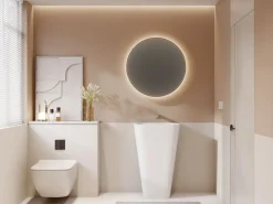 New Shower & Design Lavabo con base rectangular de solid surface - - TILICHO Blanco