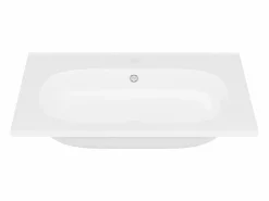 Sale Shower & Design Lavabo de empotrar de resina con efecto piedra, , L60 x An46 cm, OKIWA Blanco