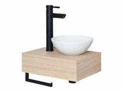 Lavabo de encimera grueso + lavabo + grifería SOHO Blanco
