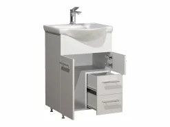 VCM Lavabo de muebles de baño Lisalo Blanco AL. 81 x AN. 55 x P. 45 cm Multicolor