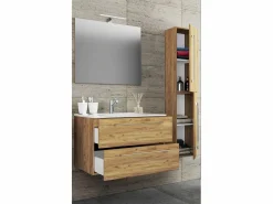 VCM Lavabo de muebles de baño Badinos Sonoma Oak AL. 151 x AN. 113 x P. 46 cm