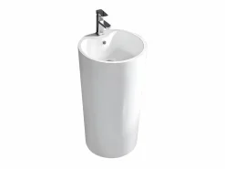 Discount Lavabo de pie cilíndrico TOTAM - resina blanca Lavabo