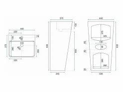 Outlet Lavabo De Pie Aris White Lavabo