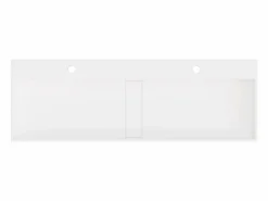 Online Lavabo doble suspendido de solid surface - Encimera lavabo blanca - 120 cm - YAMDROK Lavabo