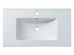 New Shower & Design Lavabo empotrable de cerámica - L101 cm - MOTIAC Blanco