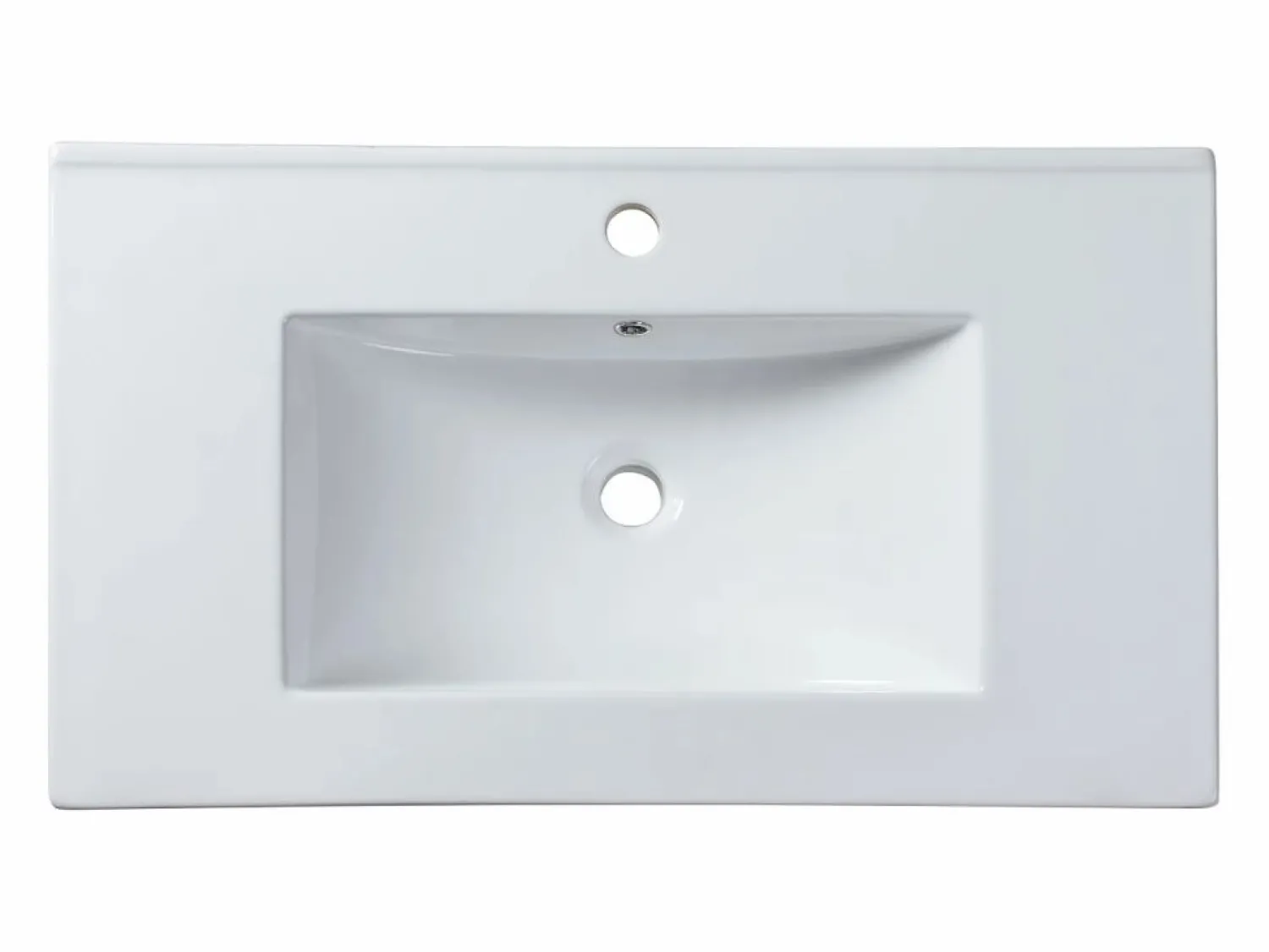 New Shower & Design Lavabo empotrable de cerámica - L101 cm - MOTIAC Blanco