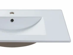 New Shower & Design Lavabo empotrable de cerámica - L101 cm - MOTIAC Blanco
