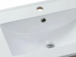 New Shower & Design Lavabo empotrable de cerámica - L101 cm - MOTIAC Blanco