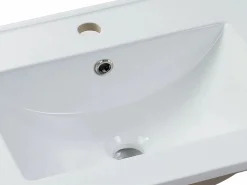 Shower & Design Lavabo empotrado de cerámica blanca - L61 cm - MOTIAC