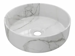Hot Lavabo encastrado efecto mármol, Ancho 36 x Alt. 12 x Prof. 36 cm, VIAMARBA Lavabo