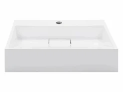 Helloshop26 Lavabo lavabo de mano lavabo sobre encimera lavabo de pared interior de baño cuarto de ducha cabina de inodoro hogar 50 x 38 cm fundición mineral 02_0002632