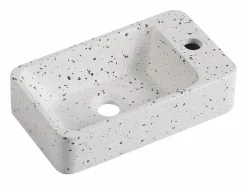 New Lavabo rectangular suspendido de terrazo IZIA Lavabo