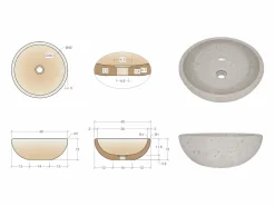 Sale Lavabo sobre encimera de mármol - - D40 cm - LAVIINO Lavabo