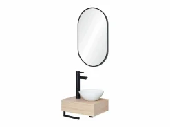 Online Lavabo sobre encimera grueso + lavabo + espejo SOHO Blanco