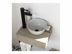 Online Lavabo sobre encimera grueso + lavabo + espejo SOHO Blanco