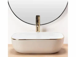 Online Lavabo Sobre Encimera Belinda White Gold Lavabo