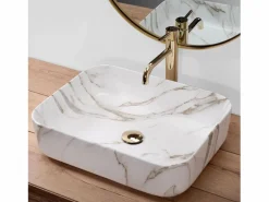 Clearance Lavabo Sobre Encimera Demi Shiny Aiax White Lavabo