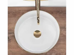 Hot Lavabo Sobre Encimera Sami White Gold Lavabo