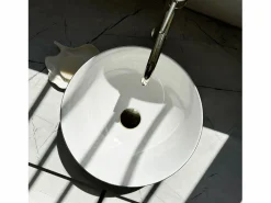 Rea Lavabo Sobre Encimera Stella Brush Gold White
