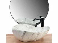 Hot Lavabo Sobre Encimera Dora Stone White Lavabo