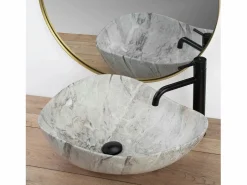 Hot Lavabo Sobre Encimera Dora Stone White Lavabo