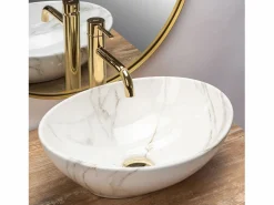 Online Rea Lavabo Sobre Encimera Sofia Shiny Aiax White Blanco