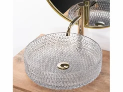 Online Rea Lavabo Sobre Encimera Cristal 39 White Blanco