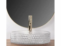 Online Rea Lavabo Sobre Encimera Cristal 39 White Blanco
