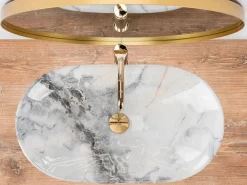 Outlet Rea Lavabo Sobre Encimera Royal Granit Shiny White Blanco