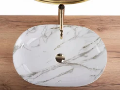 Rea Lavabo Sobre Encimera Cleo 61 Shiny Aiax White