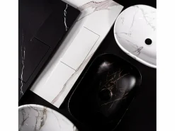 Rea Lavabo Sobre Encimera Queen Carrara Shiny White
