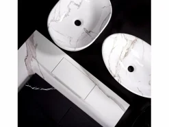 Rea Lavabo Sobre Encimera Queen Carrara Shiny White