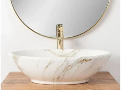 Rea Lavabo Sobre Encimera Pamela Shiny Aiax White