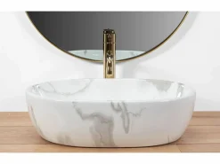 Rea Lavabo Sobre Encimera Amelia Marmo Shiny White Blanco