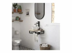 Hot Lavabo SOHO slim + lavabo + grifo + espejo Blanco