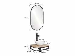 Lavabo SOHO slimline + lavabo + espejo