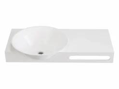 Shower & Design Lavabo suspendido de solid surface con toallero - 100 cm - YUMIKO