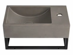Hot Lavabo suspendido de cemento con soporte, Ancho 40 x 22 cm, UCHAMI Lavabo|Mueble De Aseo