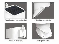 LED solar multifuncional/ajustable 2000lm IP65
