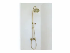 Essebagno Leeds Columna de ducha mecánica retro oro cepillado
