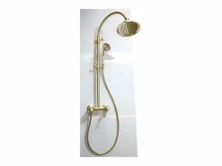 Essebagno Leeds Columna de ducha mecánica retro oro cepillado