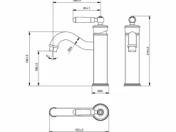 Sale Leeds mezclador bajo lavabo rétro Grifo