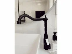 Hot Essebagno Leeds mezclador para fregadero retro Negro