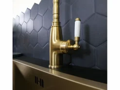 Clearance Essebagno Leeds mezclador para fregadero oro cepillado Dorado