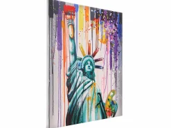 Discount MCW Óleo Estatua de la Libertad pintado a mano Multicolor