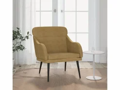 Hot Garden Furniture Leon Scott Sillón de terciopelo marrón 63x76x80 cm Marru00f3n